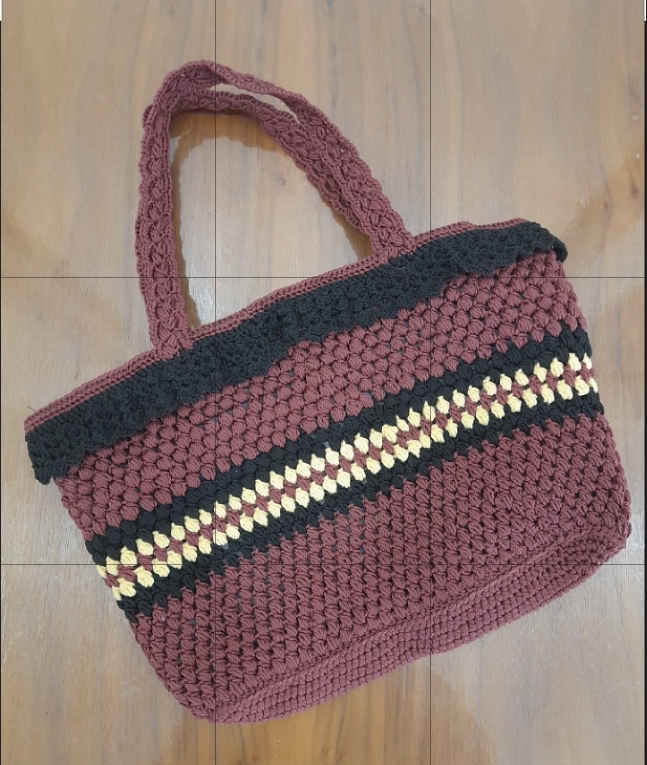 کیف دستی مکرومه ارغوانی
