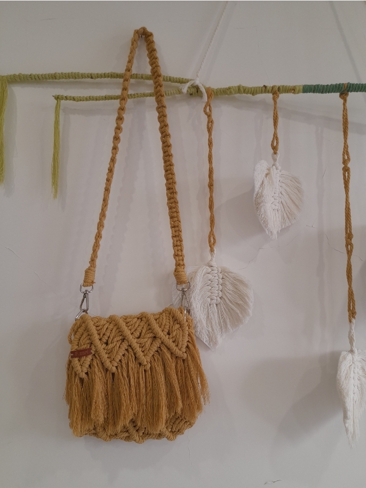 کیف مکرومه نسکافه ای